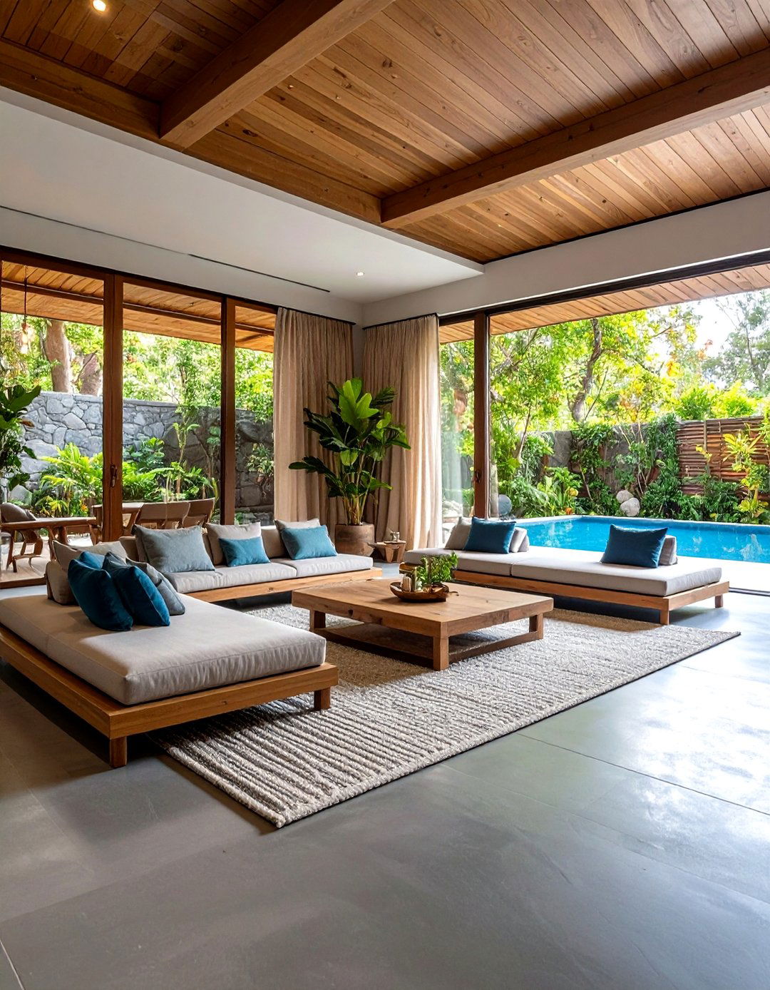 Grey Radiant Heated Concrete Flooring Living Room - 20 grey flooring living room ideas