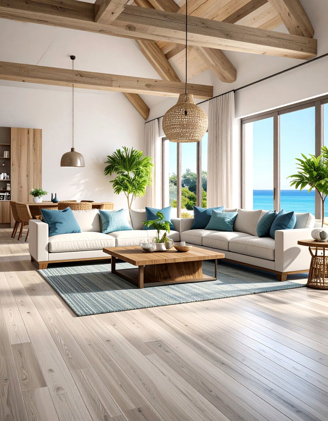 Grey Reclaimed Wood Look SPC Flooring Living Room - 20 grey flooring living room ideas