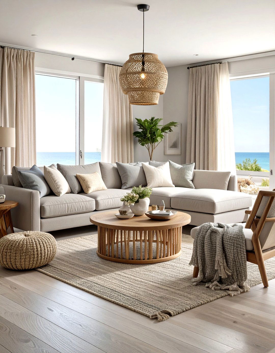 Grey and Beige Coastal Living Room Inspiration - 20 Grey and Beige Living Room Ideas