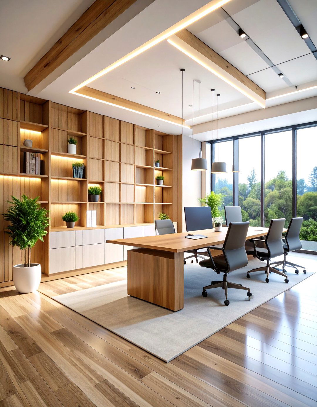 Grid Pattern Wood Trim Accent Wall - 20 Wood Trim Accent Wall Ideas