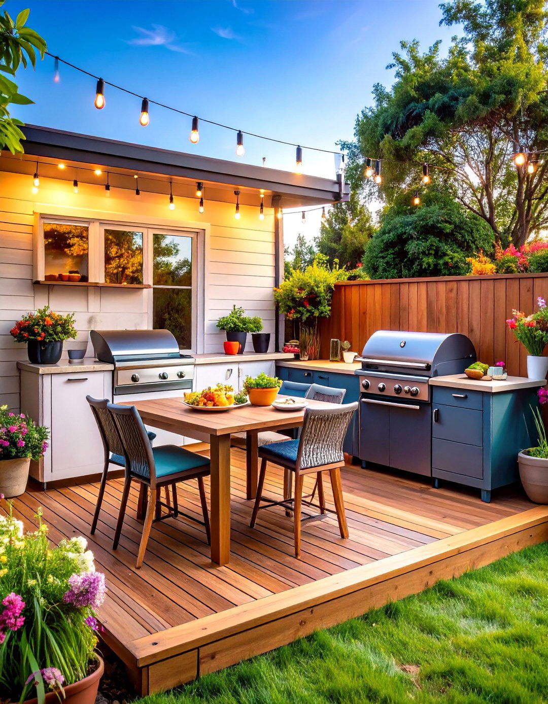 Grill Master Deck Kitchen - 20 Small Deck Ideas
