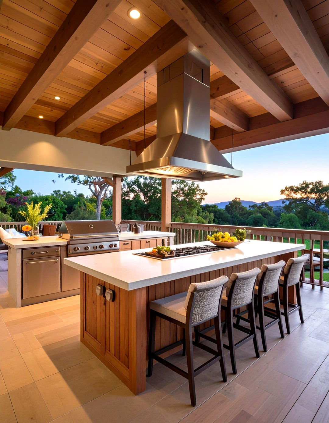Grill Ready Porch Deck Kitchenette - 20 Front Porch Deck Ideas