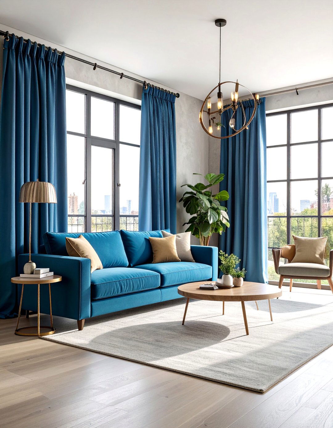 Grommet Living Room Curtain Modern System - 20 Living Room Curtain Ideas