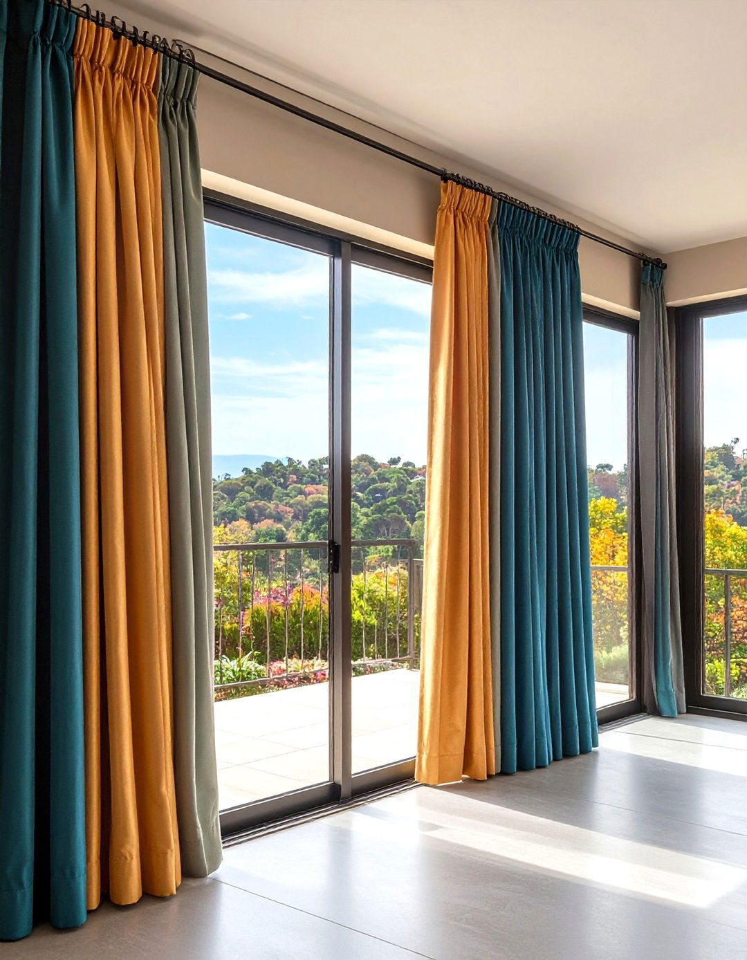 Grommet Top Curtains - 20 Sliding Door Curtain Ideas