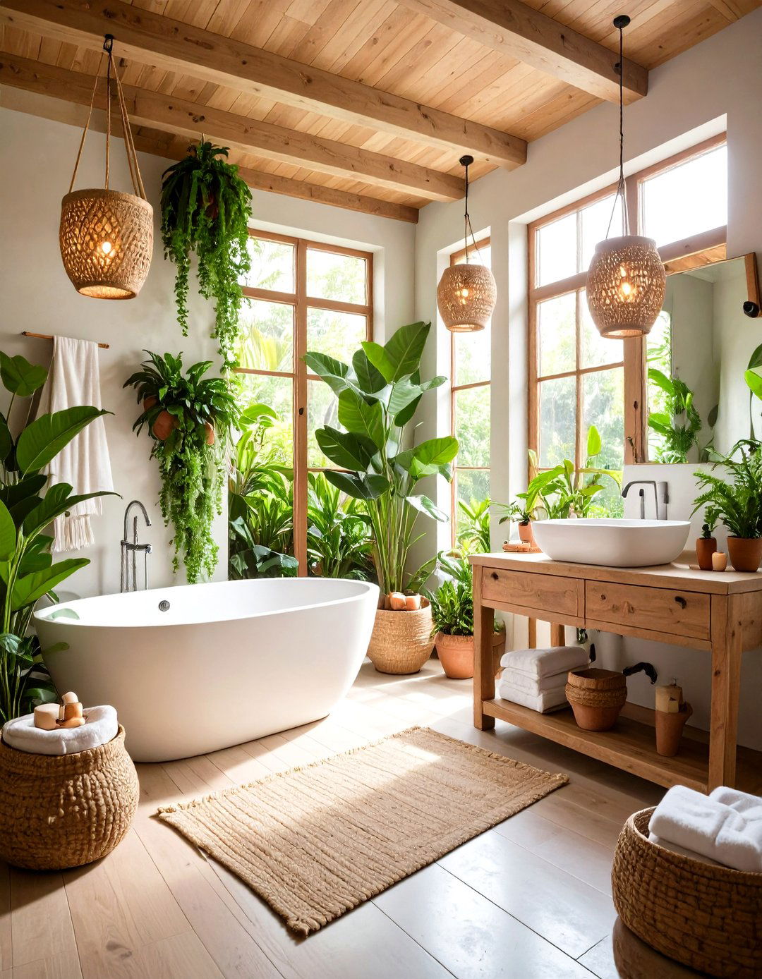 Grow a Bathroom Jungle with Humidity Loving Plants - 20 Eclectic Bathroom Ideas