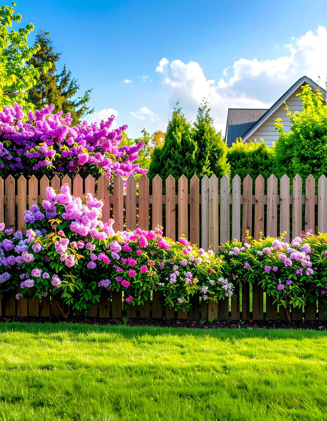 Grow a Flowering Hedge - 20 Simple Fence Line Landscaping Ideas