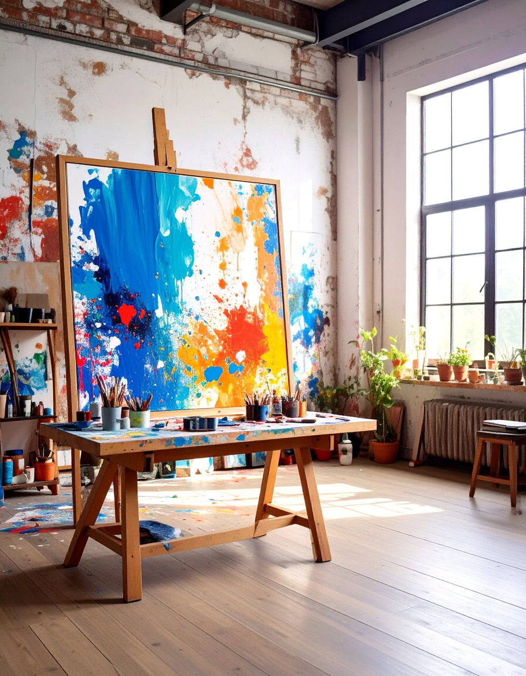 Grunge Mirror Painting with Artistic Splatter Effects - 20 Mirror Painting Ideas