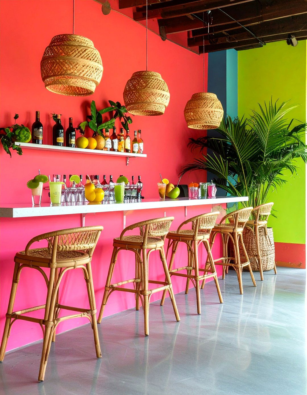 Guava Pop Gathering Spot - 20 Game Room Paint Ideas