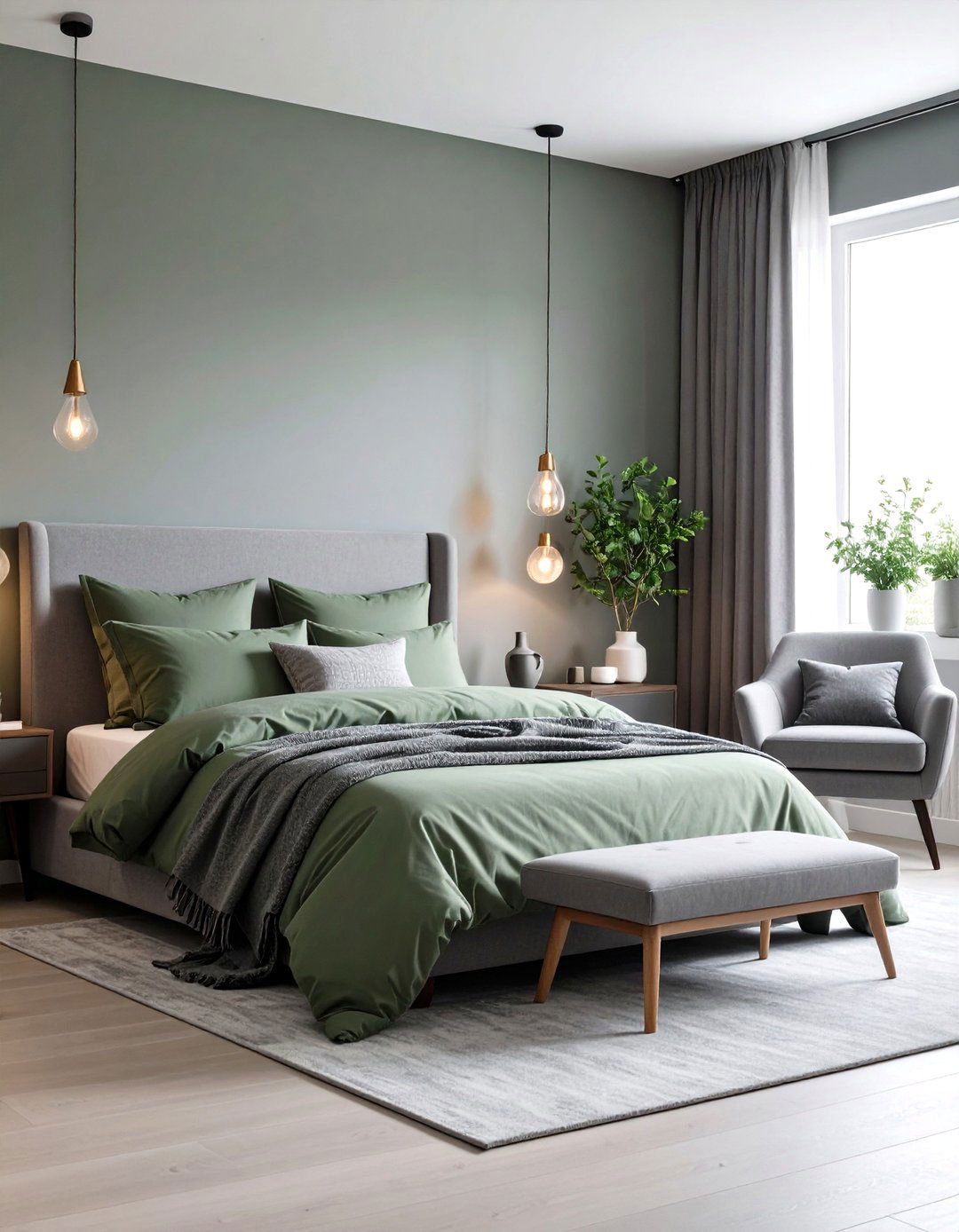 Guest Bedroom Warm Welcome - 20 Sage Green and Grey Bedroom Ideas