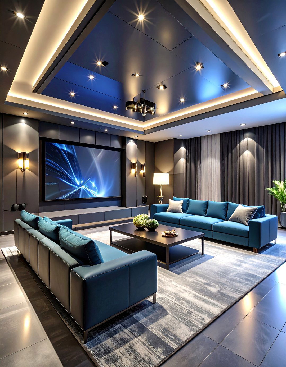 Gunmetal Gray Home Theater Paint Colors - 20 Home Theater Paint Colors