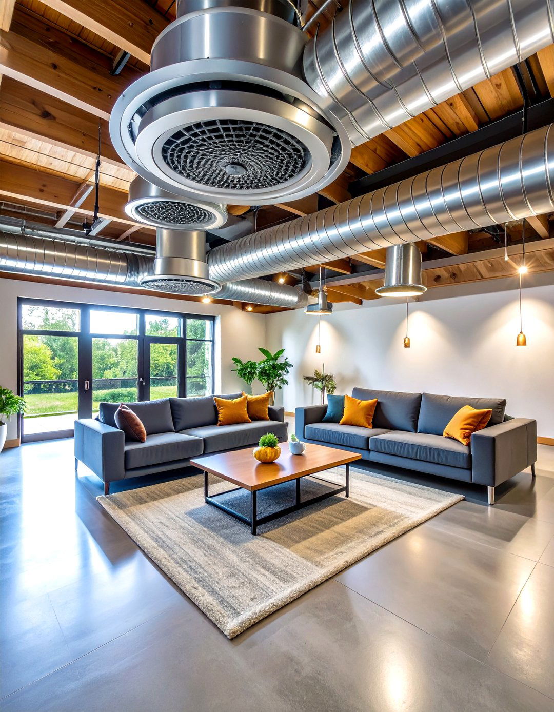 HVAC Feature Integration Basement Ceiling - 20 Exposed Basement Ceiling Ideas