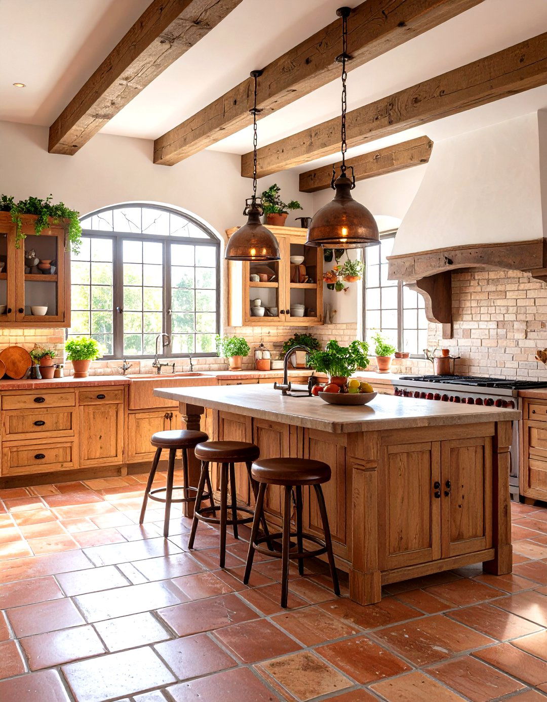 Hacienda Spanish Style Kitchen with Rustic Charm - 20 Spanish Style Kitchen Ideas