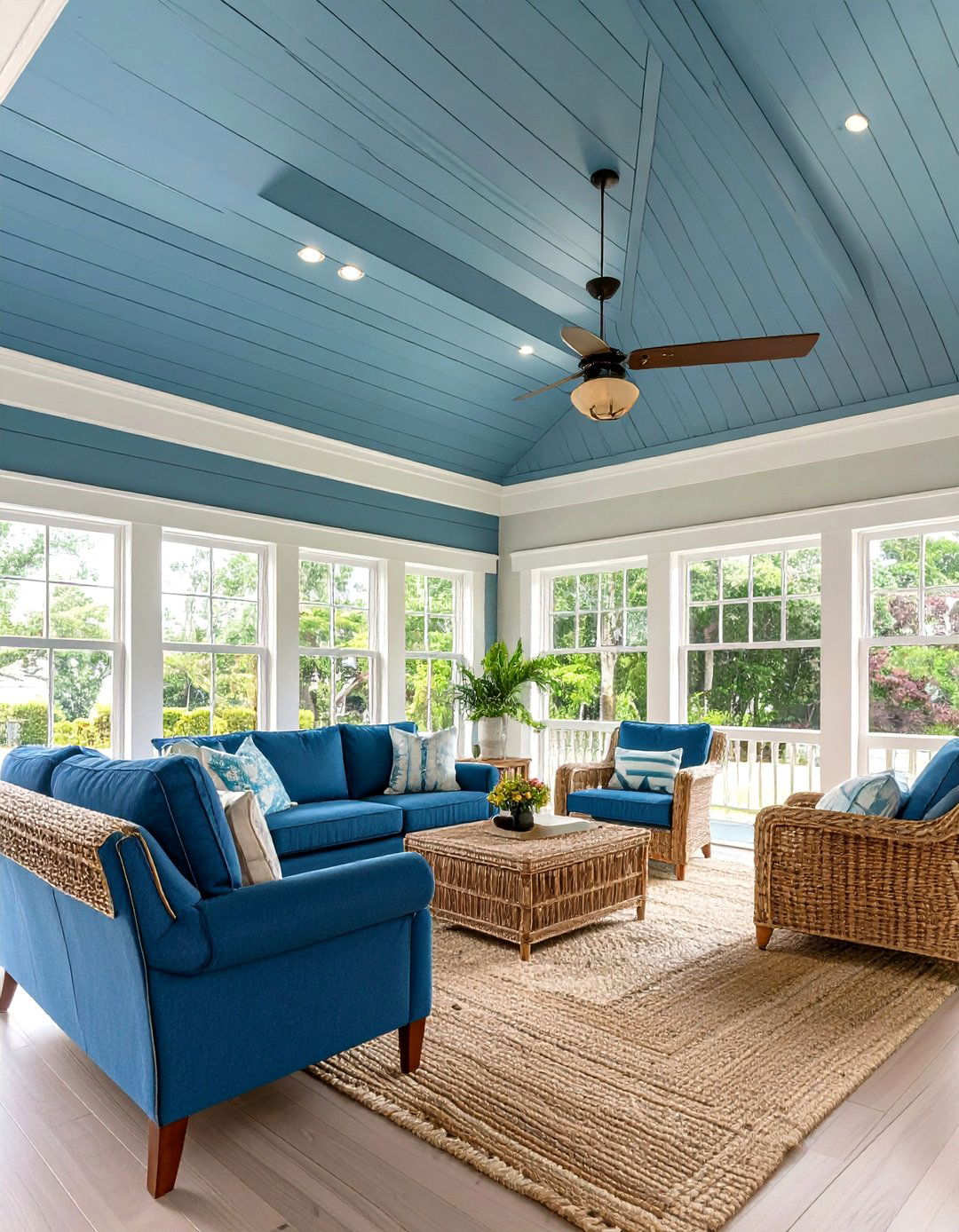 Haint Blue Beadboard Ceiling That Channels Coastal Porches - 20 Beadboard Ceiling Design Ideas