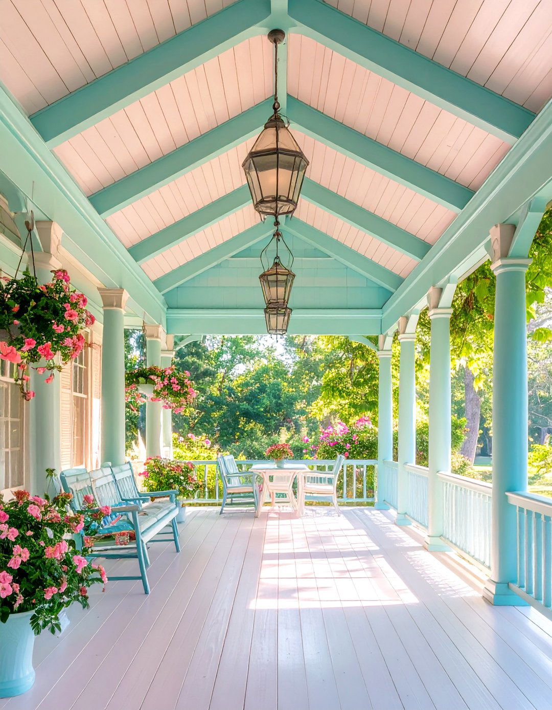 Haint Blue Ceiling - 20 Southern Front Porch Ideas