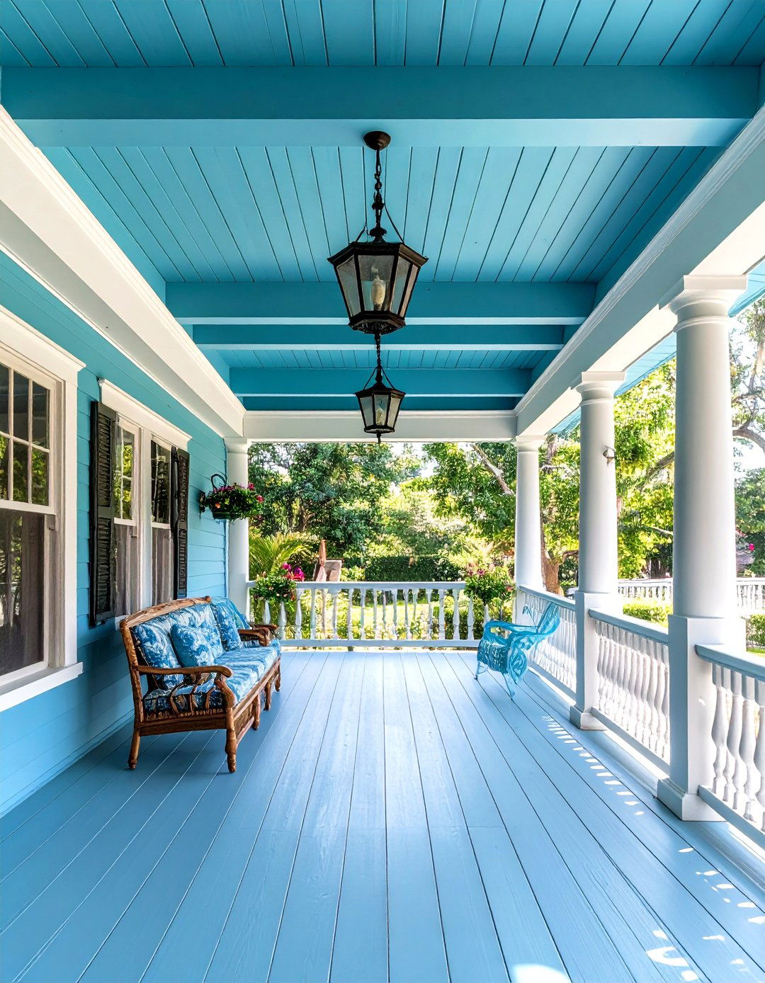 Haint Blue Porch Ceiling - 20 Porch Ceiling Ideas