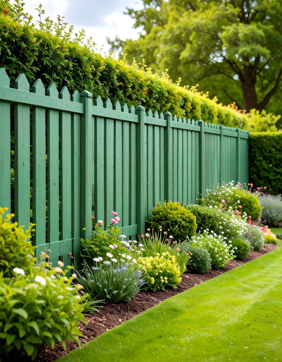 Half Height Garden Wall - 20 Sage Green Garden Fence Ideas