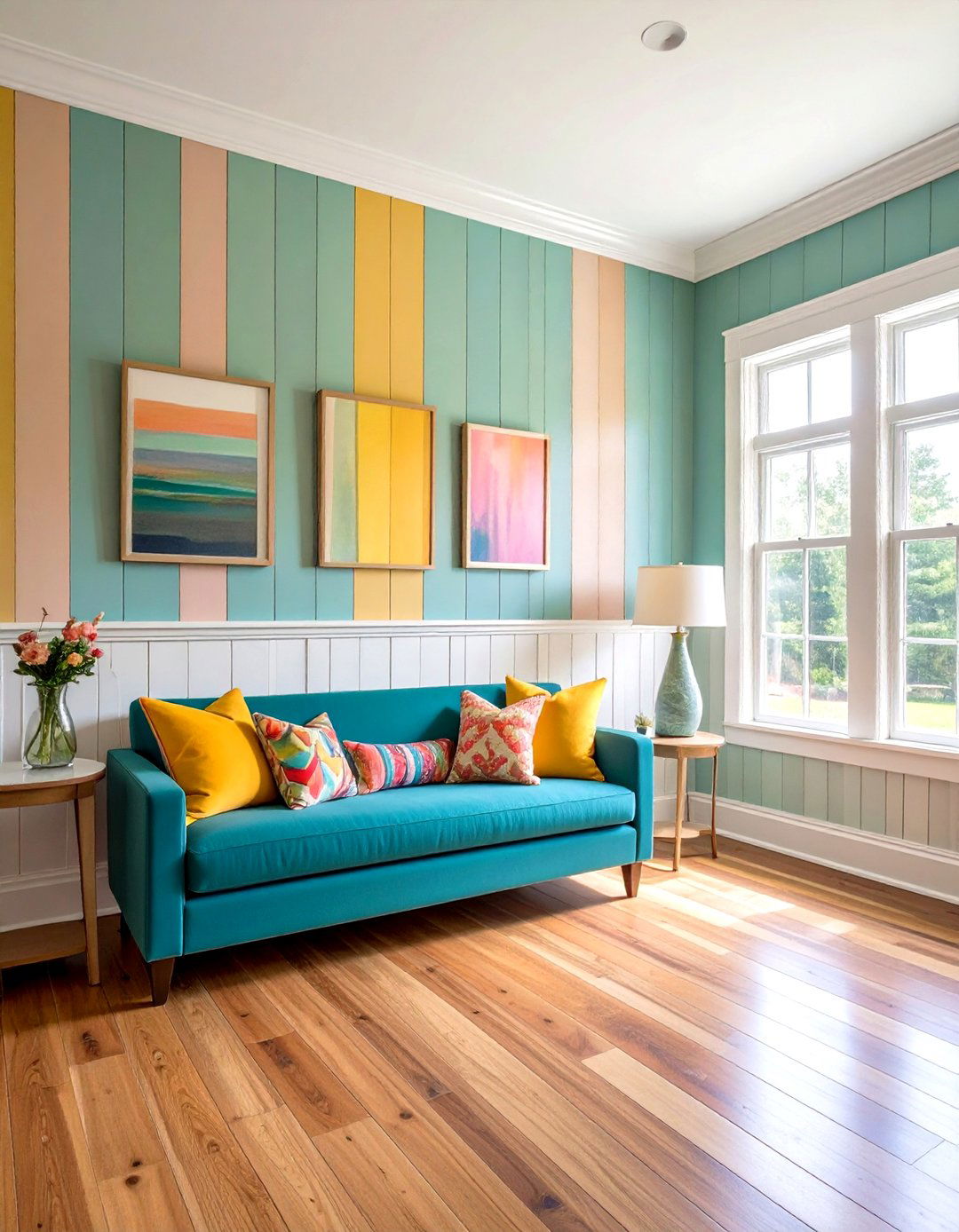 Half Wall Shiplap Wainscoting - 20 Shiplap Living Room Ideas