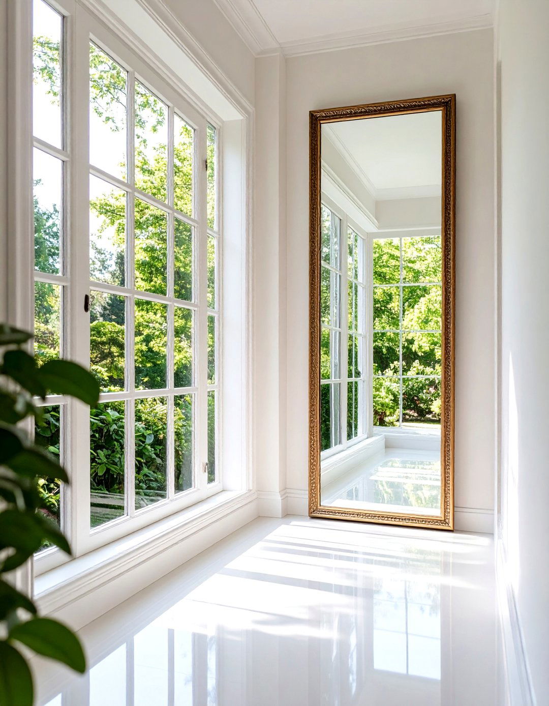Hallway Mirror Opposite a Window - 20 hallway mirror ideas