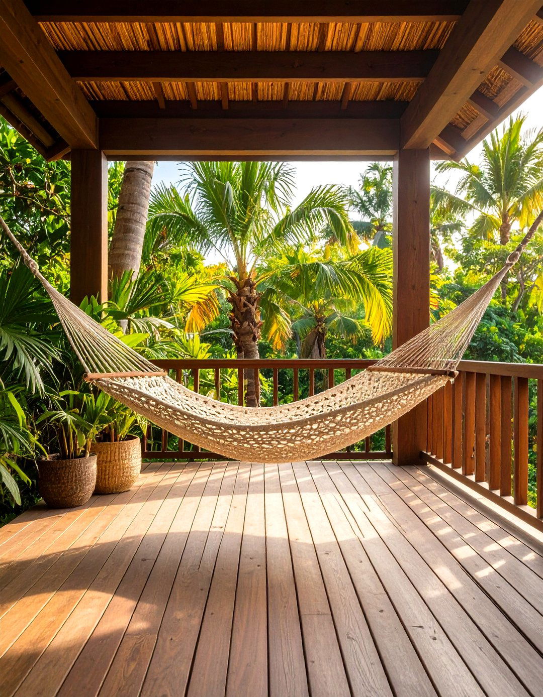 Hammock and Relaxation Nook Platform Deck - 20 Platform Deck Ideas