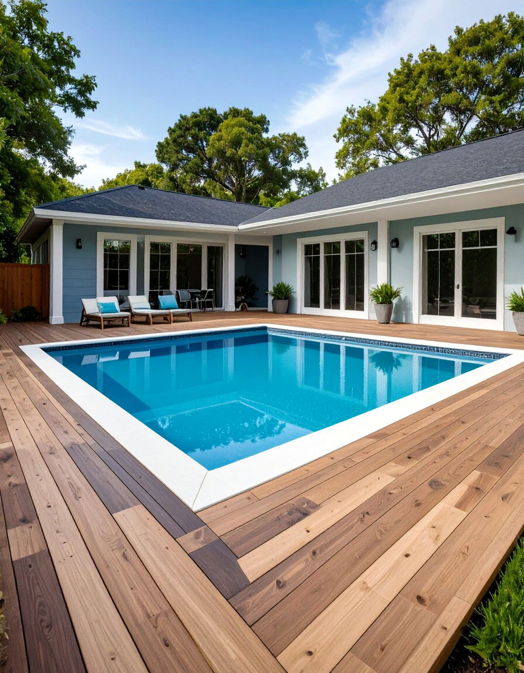 Hand Cut Border Accents - 20 Stamped Concrete Pool Deck Ideas
