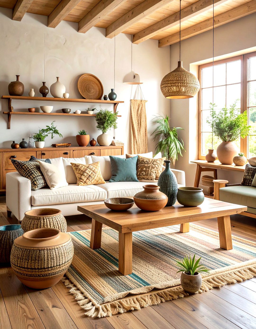 Hand Thrown Ceramics Celebrate Wabi Sabi Charm - 20 Earthy Living Room Decor Ideas