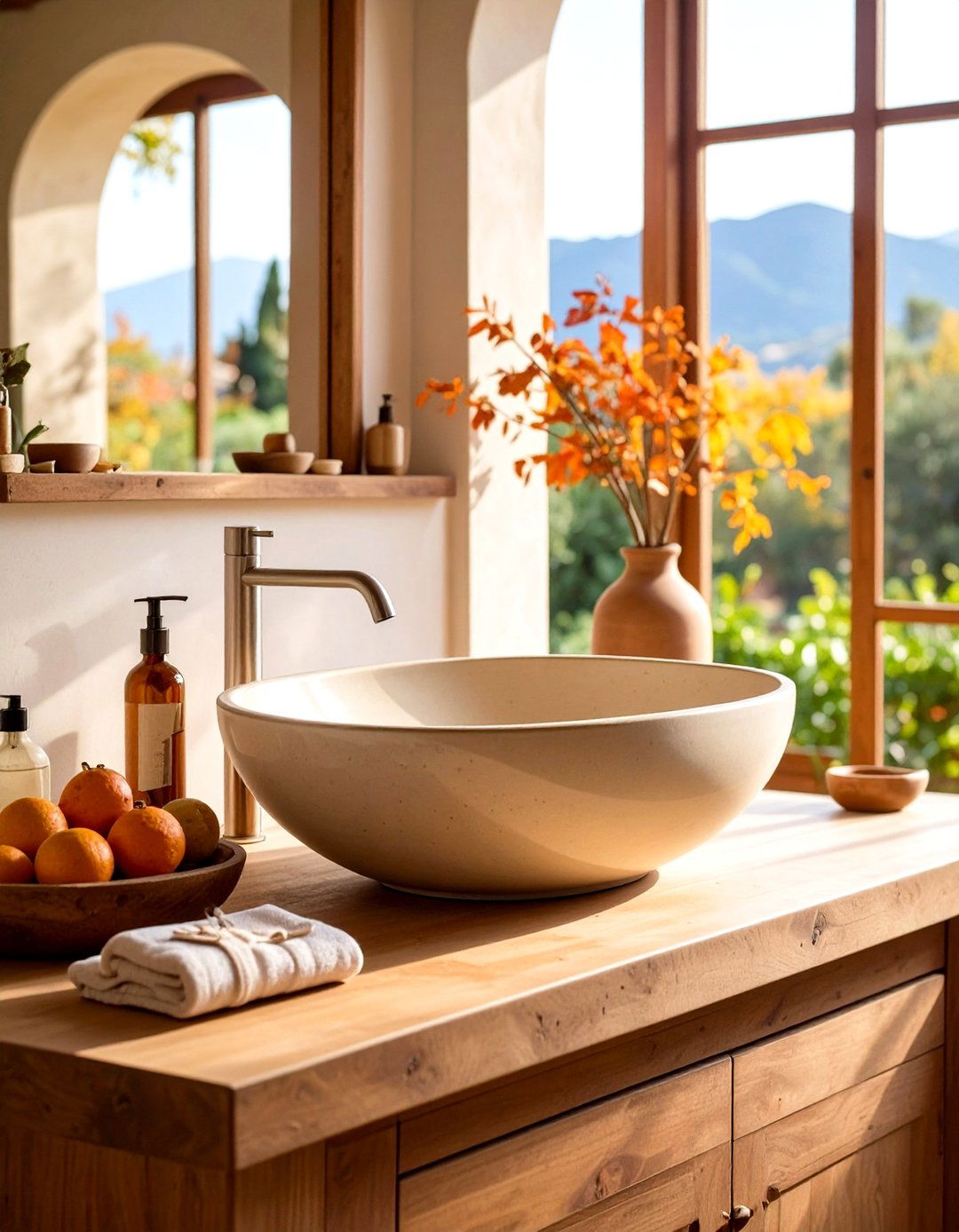 Handcrafted Ceramic Sinks - 20 Tuscan Bathroom Ideas