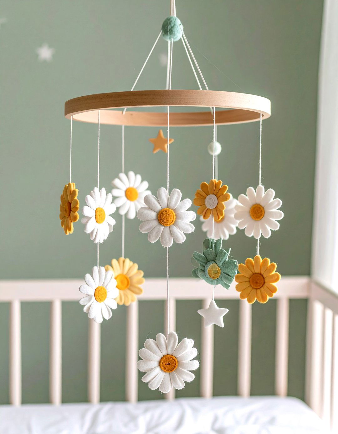 Handmade Floral Mobile - 20 Floral Nursery Ideas