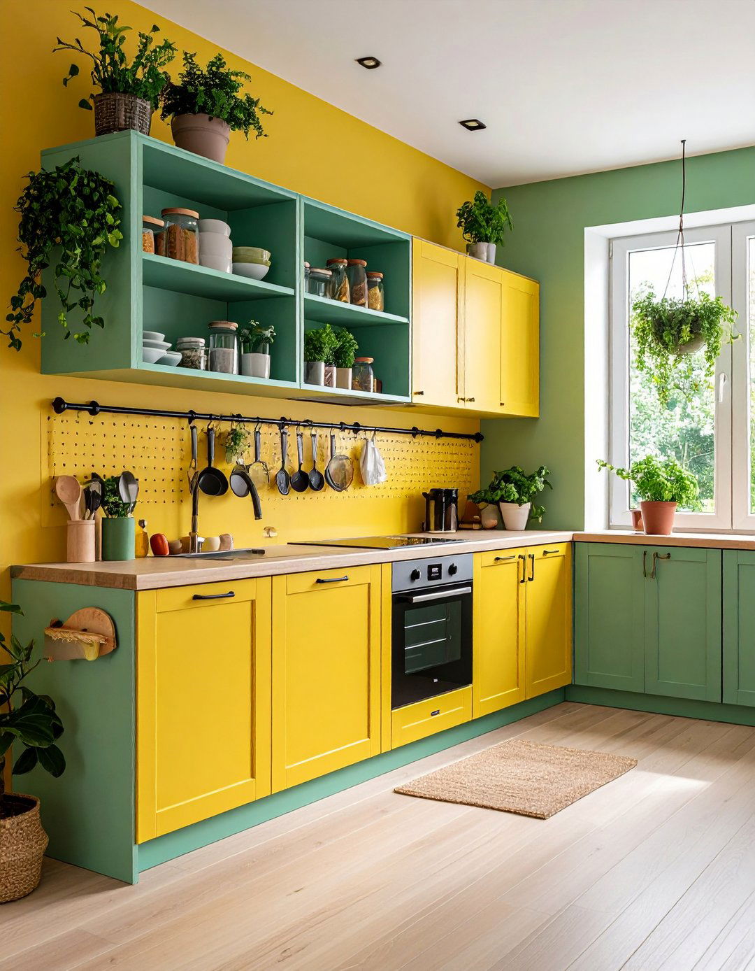 Hang Rails and Pegboards for Vertical Utility - 20 Galley Kitchen Ideas
