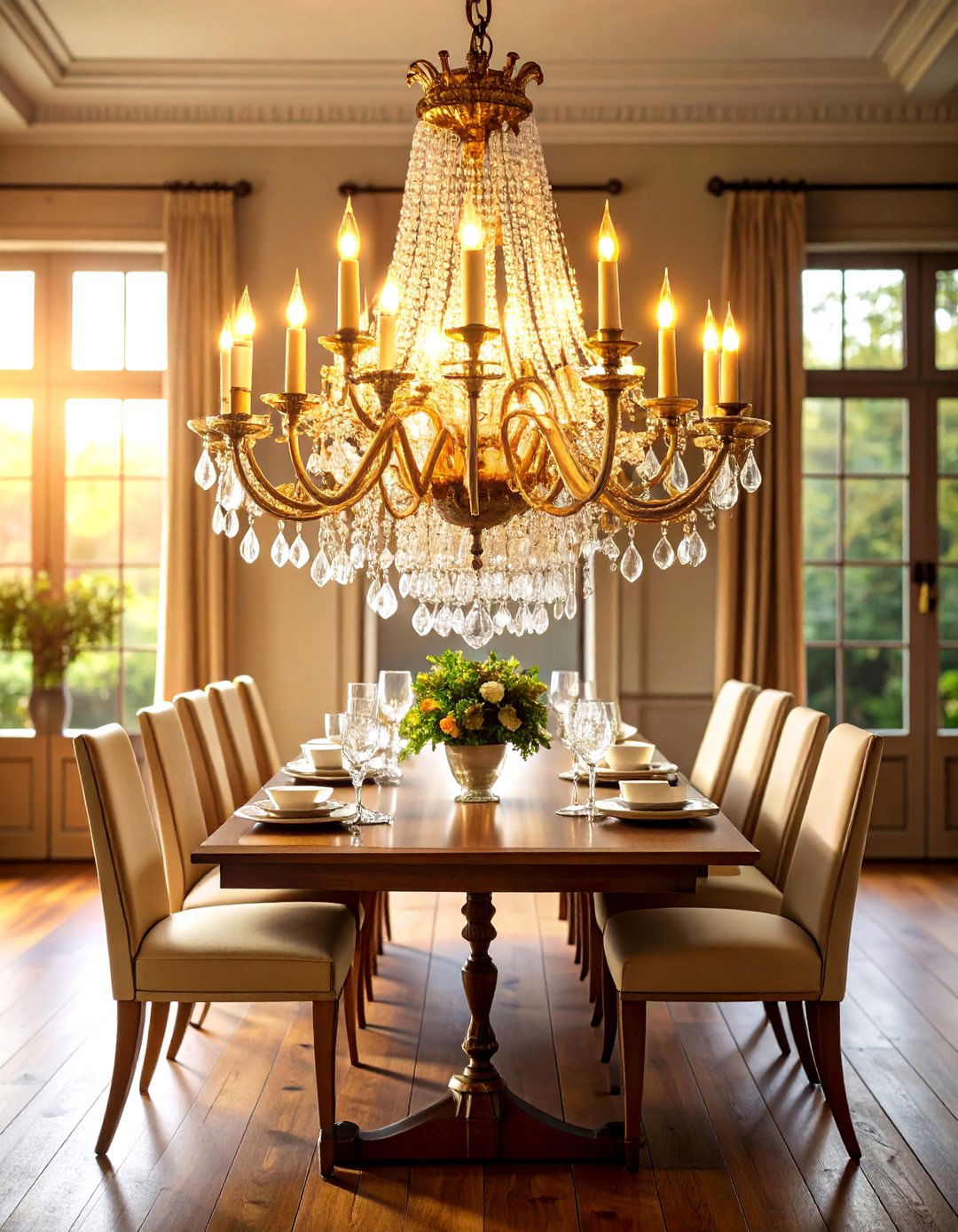 Hang a Crystal Chandelier - 20 Vintage Dining Room Ideas