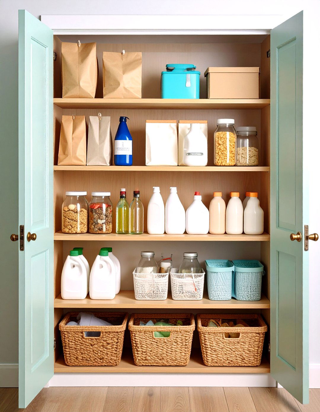 Hang a Shelf On the Pantry Door - 20 Walk in Pantry Ideas