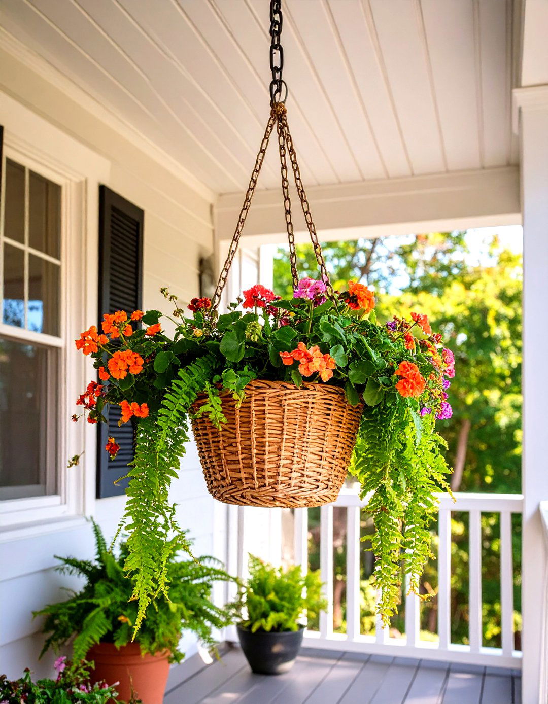 Hanging Baskets and Planters - 20 Small Porch Ideas