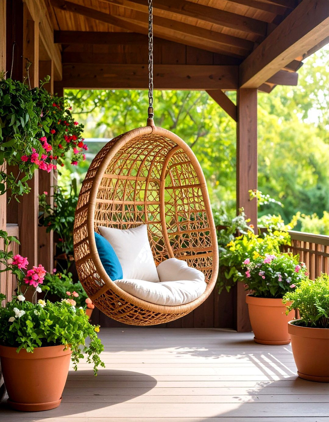 Hanging Chairs or Swings - 20 Small Patio Ideas