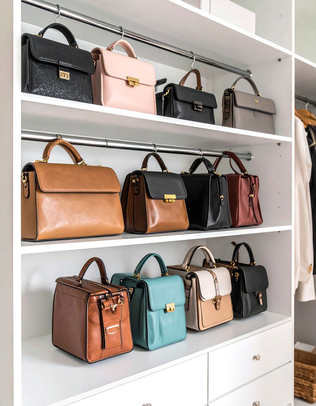 Hanging Closet Purse Storage Pods - 20 Purse Storage Ideas
