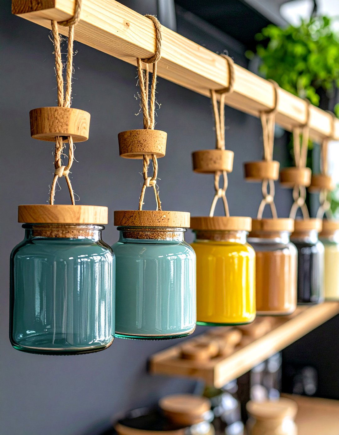 Hanging Glass Ball Jars - 20 Spice Rack Ideas