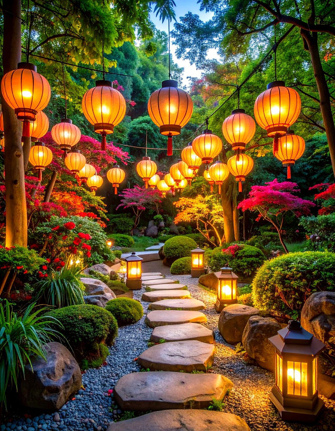 Hanging Lantern Zen Garden - 20 Zen Garden Ideas