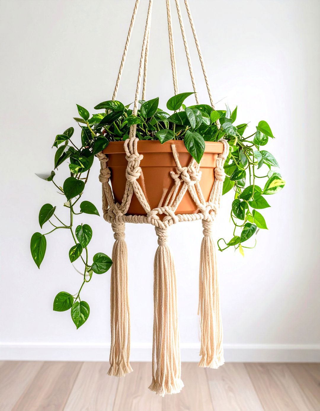 Hanging Macrame Plant Holders and Wall Art - 20 70s Bedroom Decor Ideas