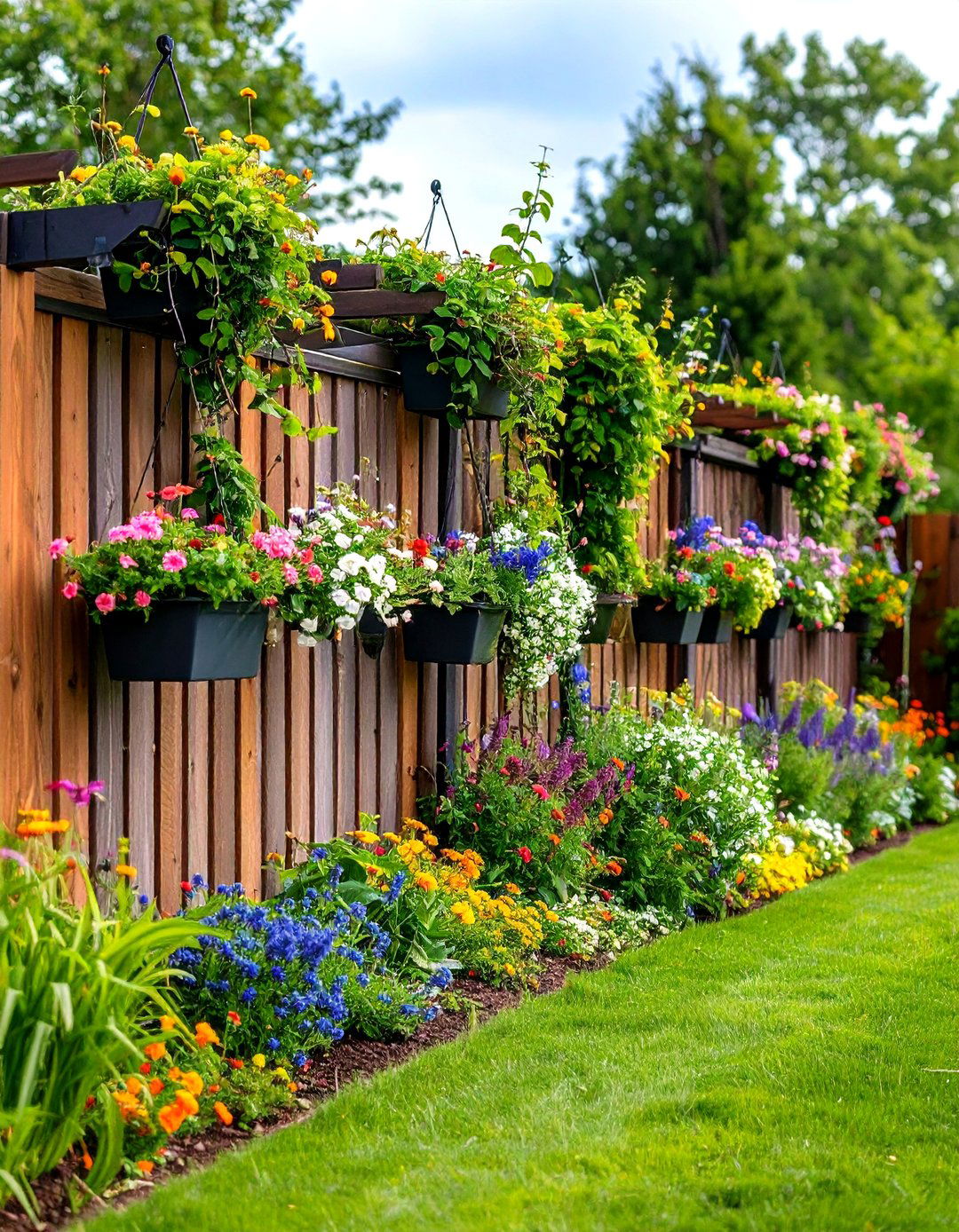 Hanging Planter Privacy Screens as Ways to Block Neighbors View - 20 Ideas Cheap Ways to Block Neighbors View