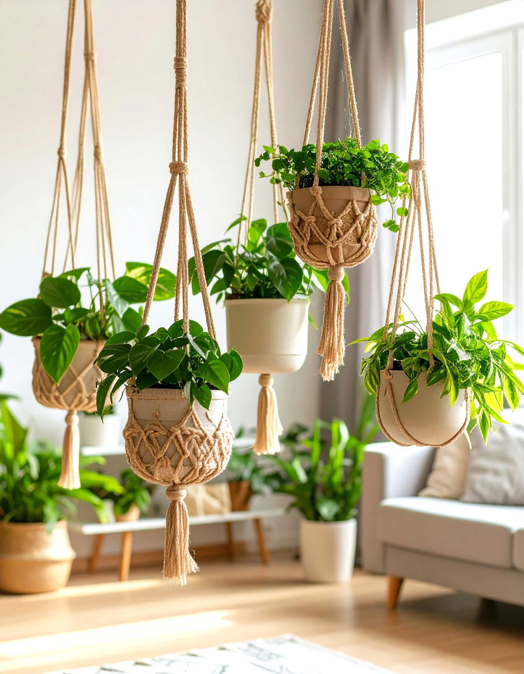 Hanging Planters for Organic Touch - 20 Boho Toddler Room Ideas