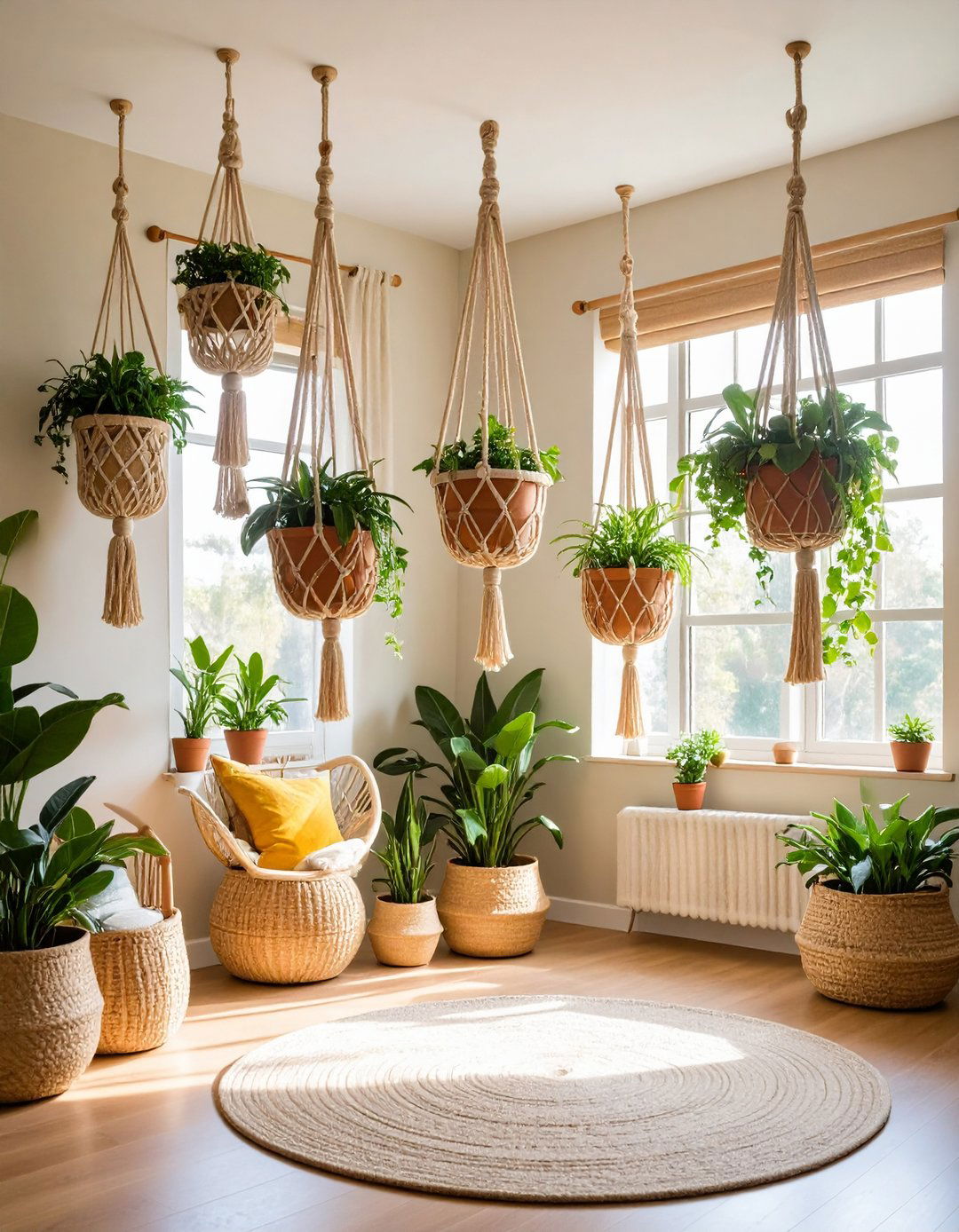 Hanging Potted or Faux Plants - 20 Safari Nursery Decor Ideas