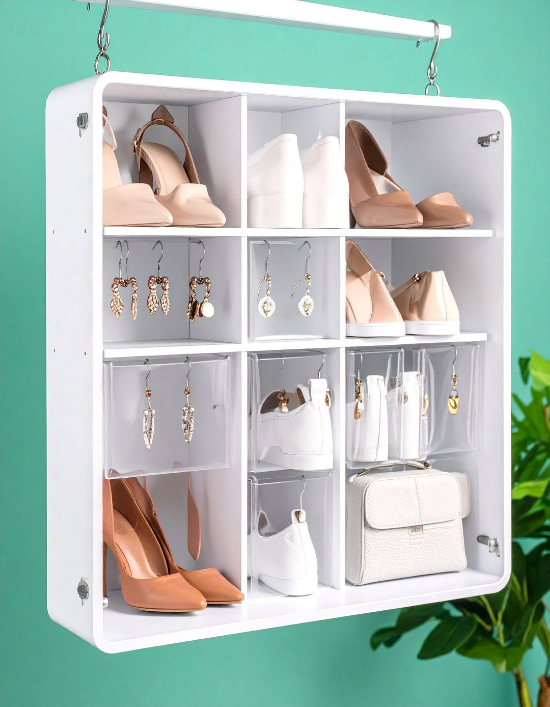 Hanging Shoe Pocket Earring Storage - 20 Earring Storage Ideas