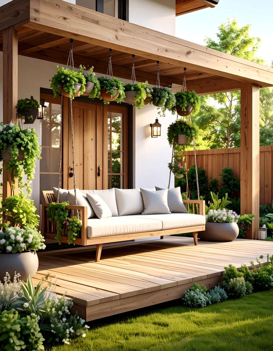Hanging Succulent Garden - 20 Spring Front Door Decor Ideas
