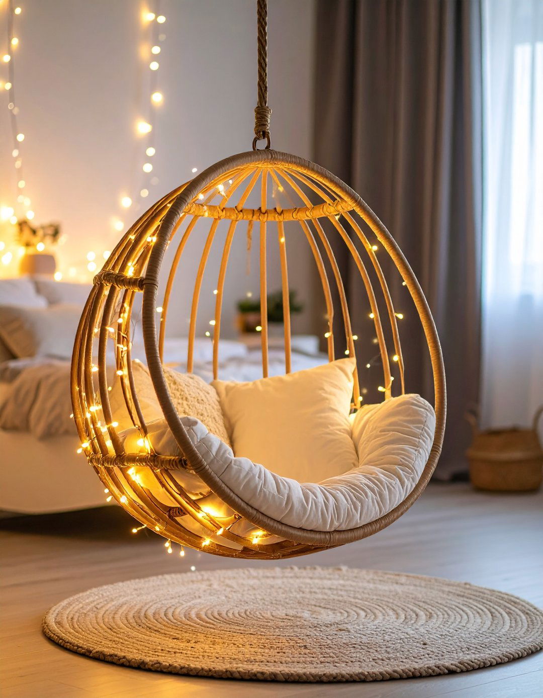 Hanging Swing Chairs Offer Gentle Pixie Perches in a Fairy themed Bedroom - 20 Fairy-themed Bedroom Ideas