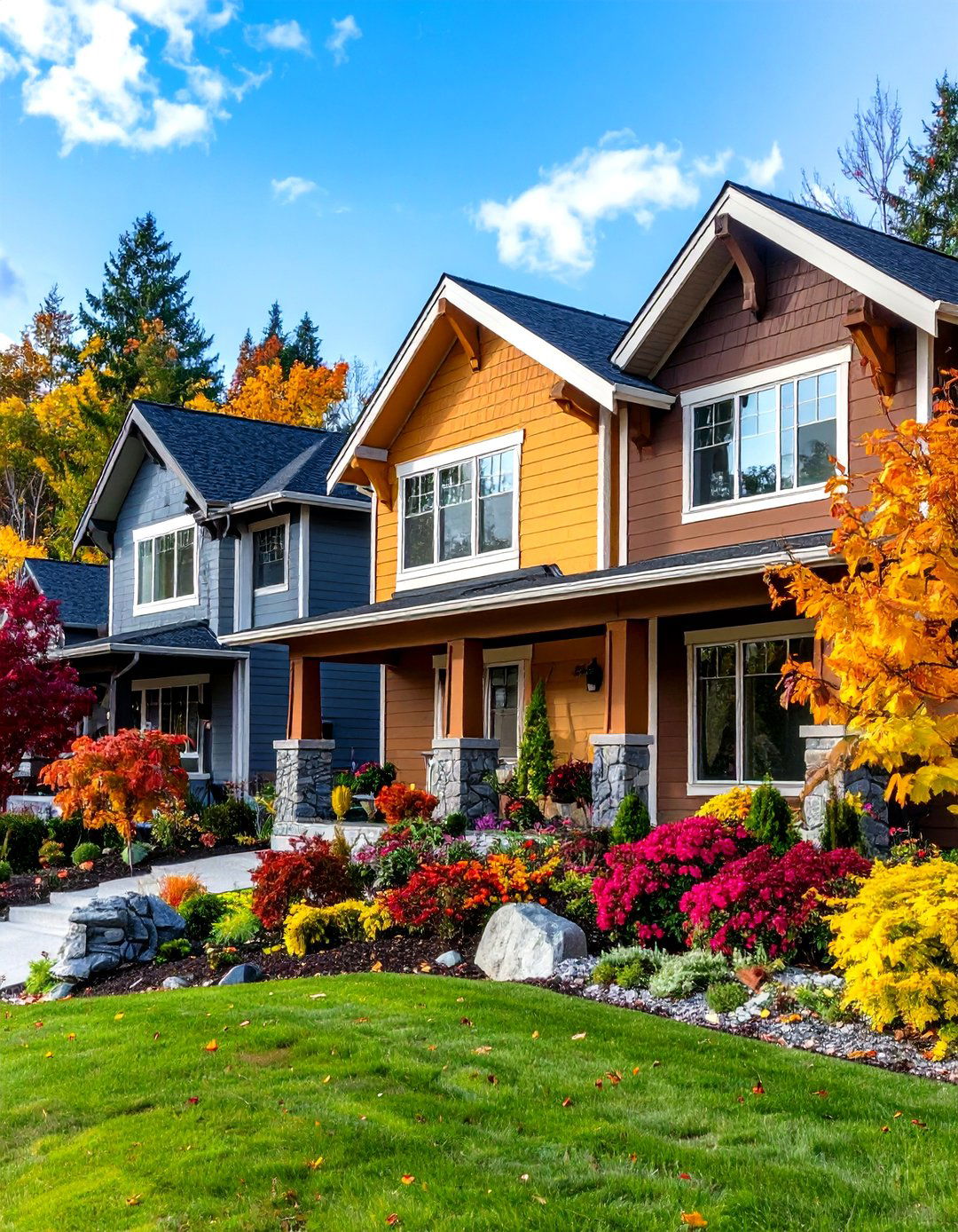 Harmonious Color Transitions - 20 Two-tone Siding Designs