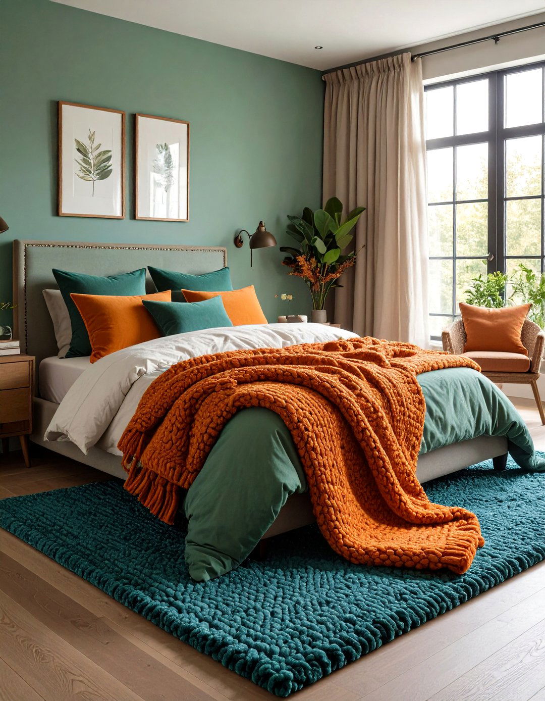 Harmonious Teal and Orange Furniture - 20 Teal and Orange Bedroom Ideas