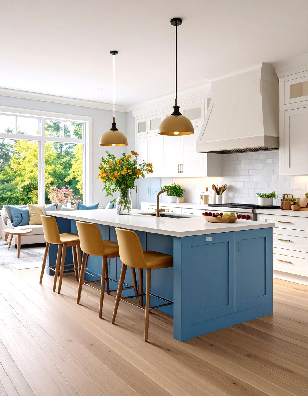 Harmonizing Off white Cabinets in Open Plan Living - 25 Off-white Kitchen Cabinets