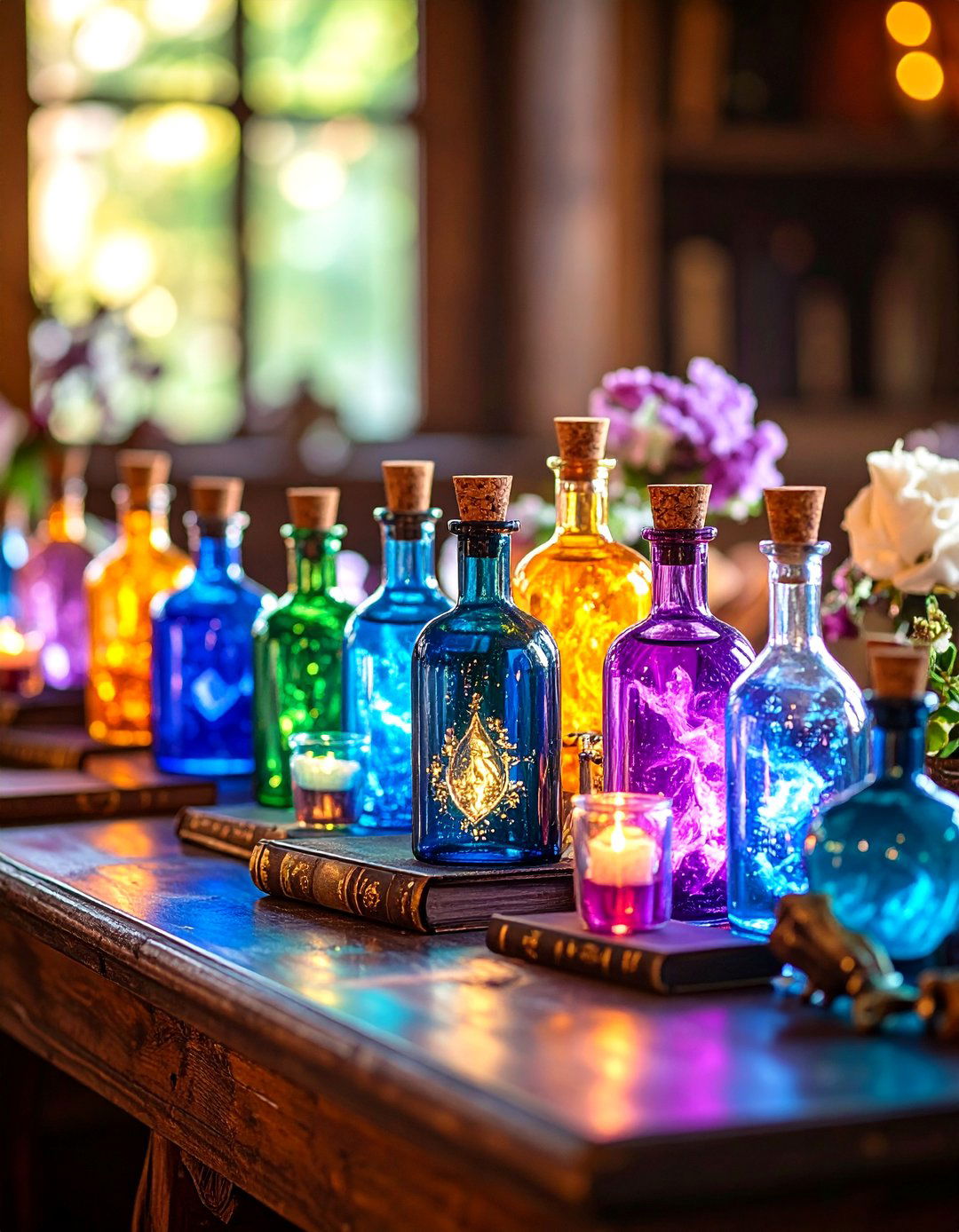Harry Potter Wedding Centerpieces with Magical Theme Elements - 20 Harry Potter Wedding Ideas