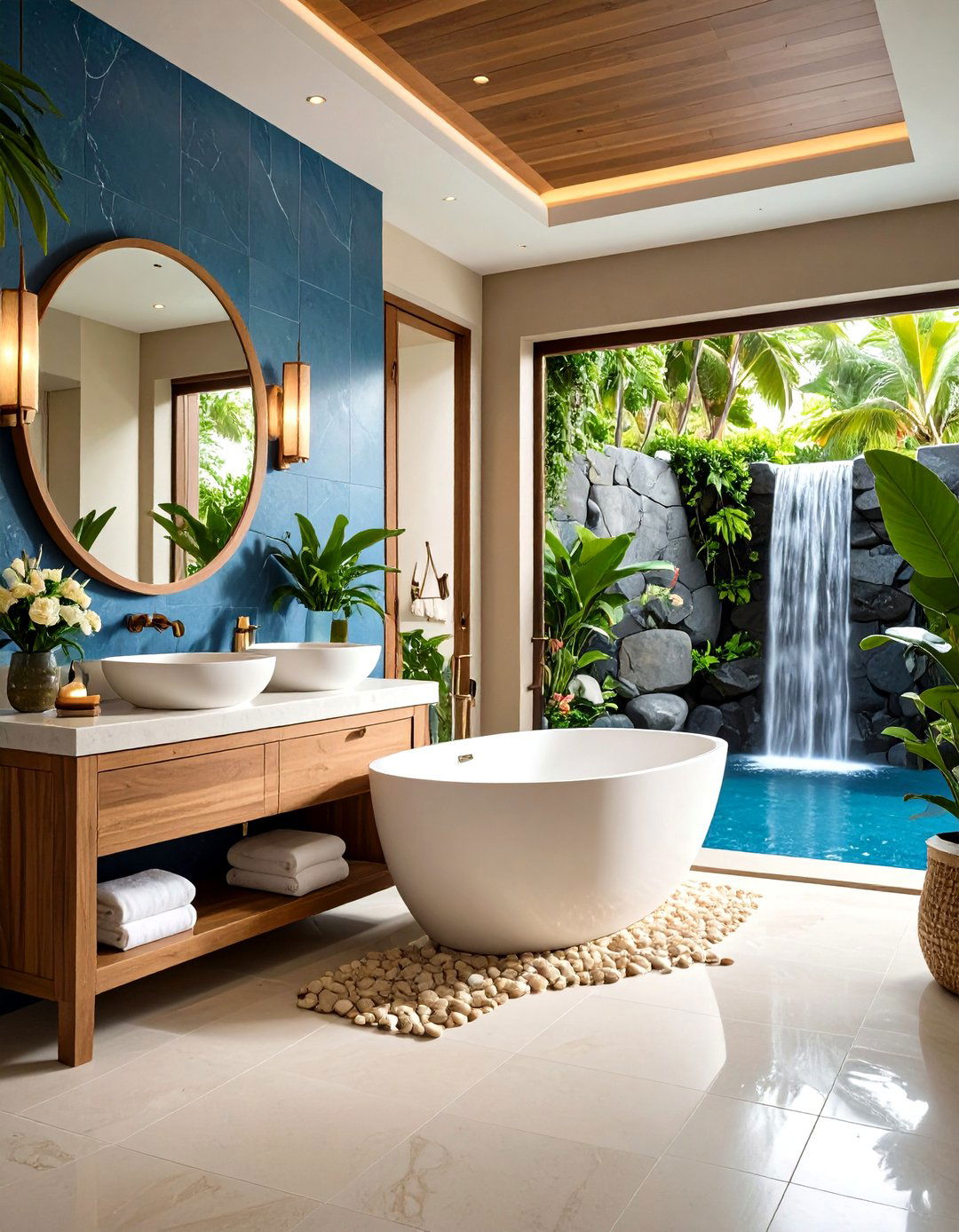 Hawaiian Tropical Bathroom Haven - 20 Tropical Bathroom Ideas