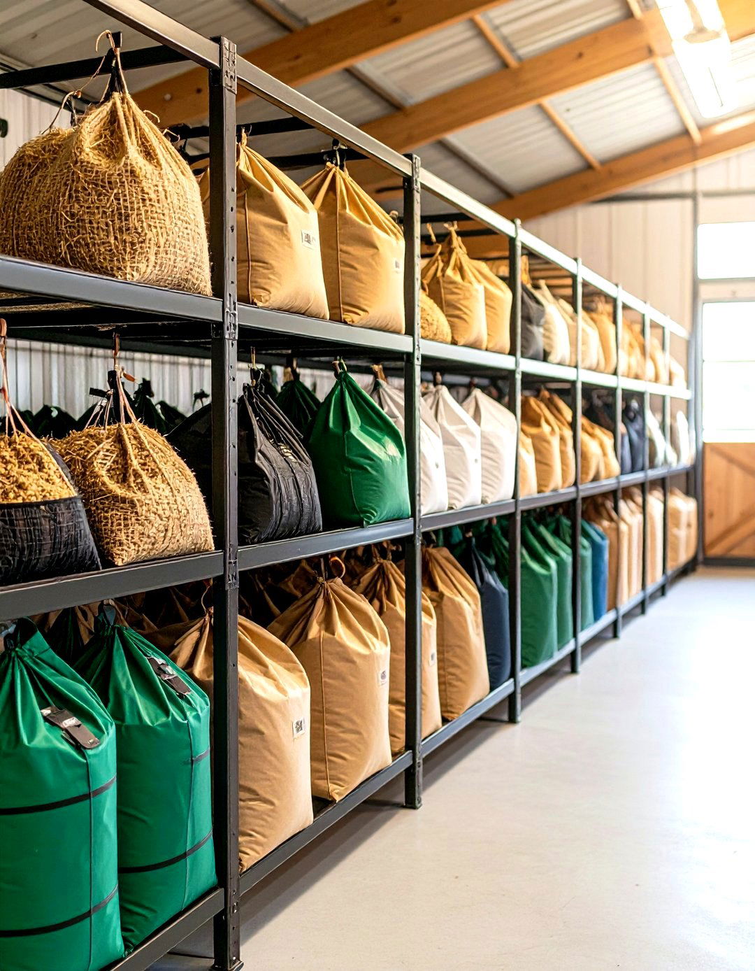 Hay Net and Feed Bag Storage - 20 Tack Room Ideas