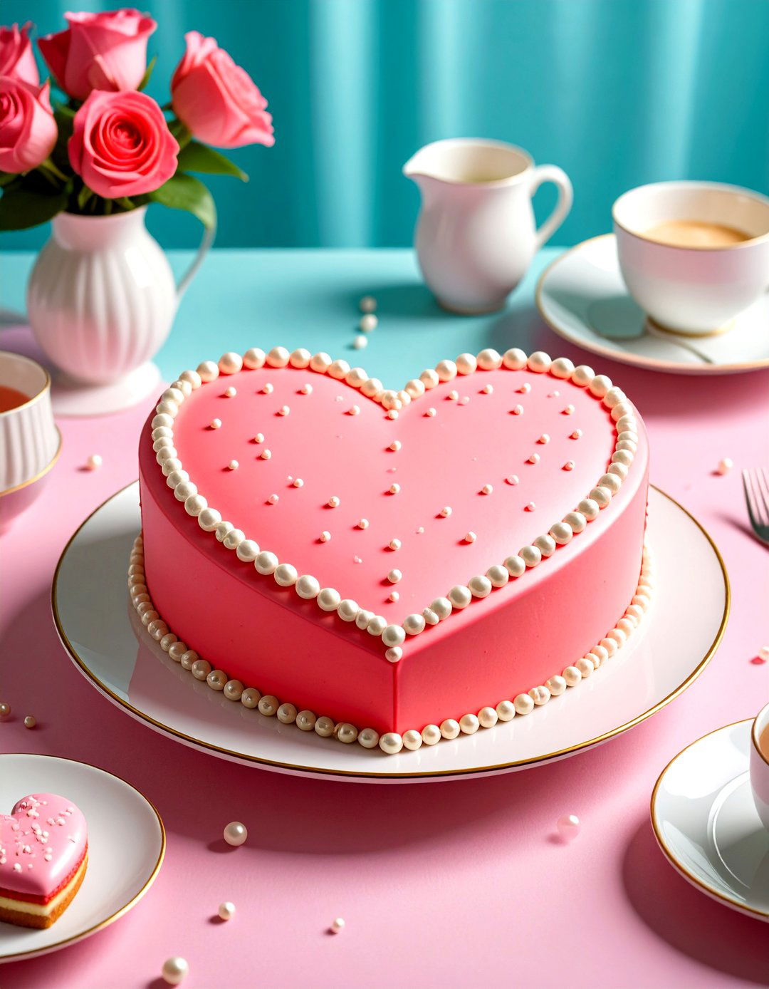 Heart Shaped Confection - 20 Small Wedding Cake Ideas