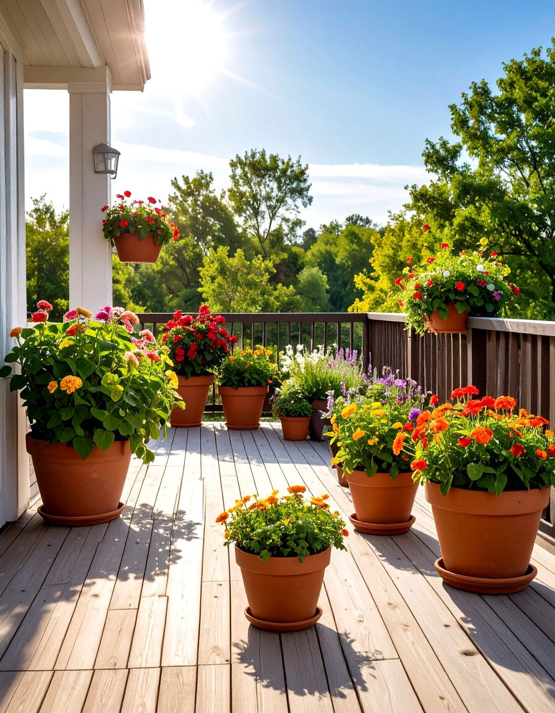 Heat Loving Plant Mix for Sun Drenched Decks - 20 Deck Decorating Ideas With Plant